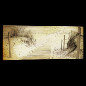 Tablou canvas: Drum spre plajă (vintage) - 145x45 cm