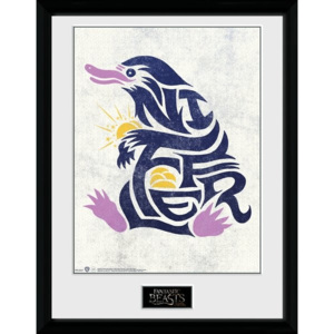 Fantastic Beasts - Niffler Graphic Symbol Afiș înrămat