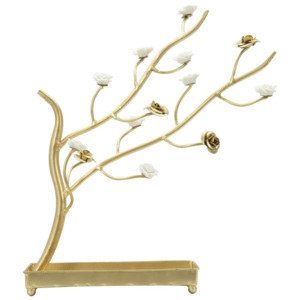 Decoratiune metalica "Tree II" Gold, H 36,5 cm
