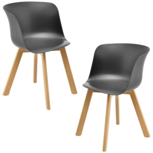 Set design 2 scaune - 75 x 55,5cm - gri