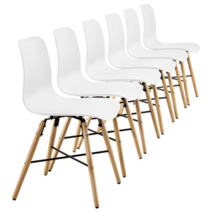 Set 6 scaune design - 80 x 44,5cm - alb