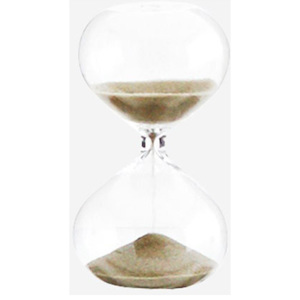 Clepsidra din sticla cu nisip maro 10 cm Brown Sand Madam Stoltz