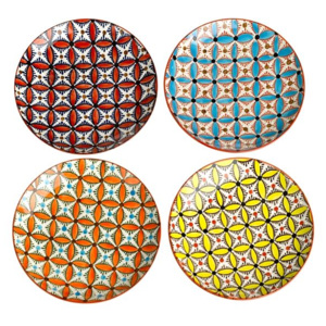 Set 4 farfurii ceramica colorata Hippy 20 cm Pols Potten