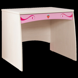 Masa de birou din pal, pentru copii Little Princess Pink / Nature, L91xl70xH75 cm