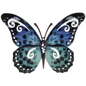 Fluture metalic deco Blue 32 x 31 cm