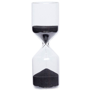 Clepsidra din sticla cu nisip negru 30 min S Hubsch