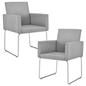 Set 2 scaune design - gri deschis