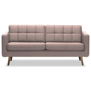 Canapea cu 3 locuri Vivonita Magnus, roz deschis