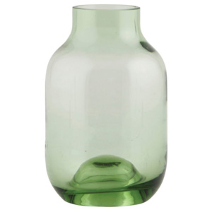 Vaza din sticla verde transprenta 14 cm Shaped House Doctor
