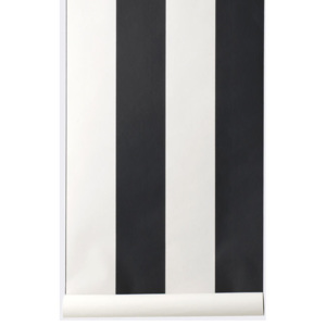 Rola tapet 53x1000 cm Vertigo negru/alb Ferm Living