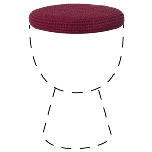 Perna scaun rotunda 35 cm Crochet mov Pols Potten