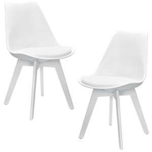 Set scaun designt - 83 x 48cm - 2 bucati (alb)