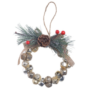 Coroniță suspendată decorativă Ewax Jingle Bells, ⌀ 10 cm