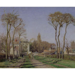 Entrance to the Village of Voisins, Yvelines, 1872 Reproducere, Camille Pissarro