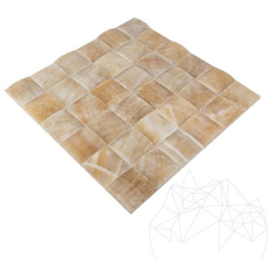 Mozaic Onix Honey Pyramid Polisat 5 x 5cm