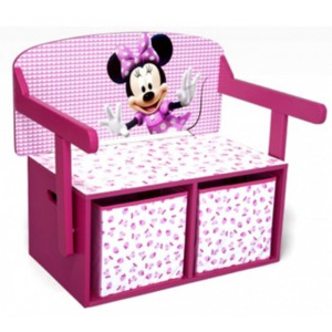 Mobilier 2in1 pentru depozitare jucarii Disney Minnie Mouse