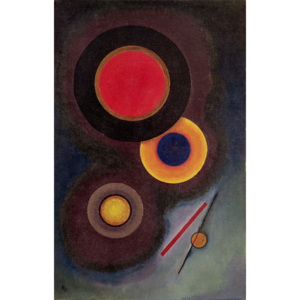 Composition with Circles and Lines, 1926 Reproducere, Wassily Kandinsky