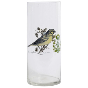Vaza din sticla transparenta 30 cm Bird Nordal