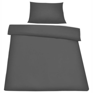 Set lenjerie pat (cearceaf patura + fata de perna) - negru - 155x200