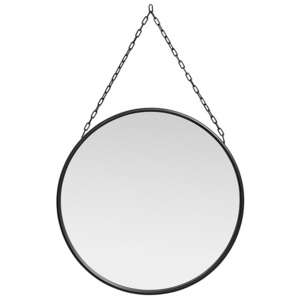 Oglinda rotunda cu lant metal negru 55 cm Round Nordal