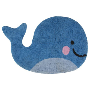 Covoraș decorativ Happy Whale, bumbac