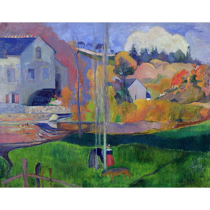 Brittany Landscape: the David Mill, 1894 Reproducere, Paul Gauguin