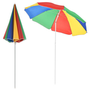 Umbrela plaja 180 cm x 194 cm multicolora