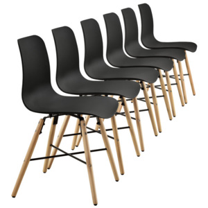 Set 6 scaune design - 80 x 44,5cm - negru