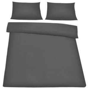 Set lenjerie pat (cearceaf patura + 2 fete perna ) - negru - 200x200