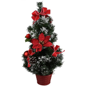 Pom de Crăciun Rojo, cu poinsettia, roşu, 50 cm