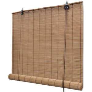 Jaluzea tip rulou, bambus, 150 x 160 cm, maro