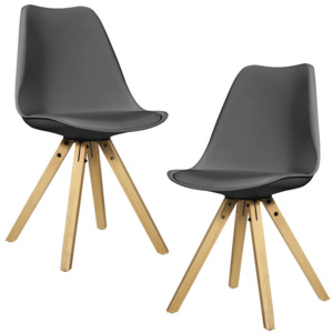 Set scaune design- 2 bucati - gri