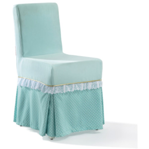 Scaun pentru copii, tapitat cu stofa cu picioare din lemn Summer Paradise Mint, l45xA52xH87 cm