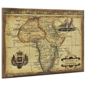 Design fotografie de perete - Harta Africii - cu rama - 60x80x2,8cm
