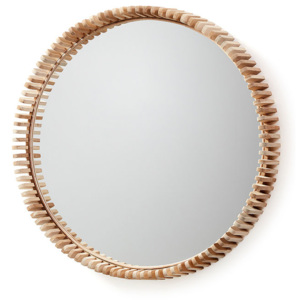 Oglinda rotunda din lemn tec 85 cm Porter La Forma
