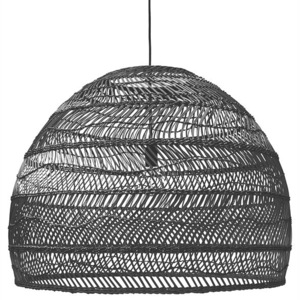 Lustra din rachita neagra 80 cm Wicker HK Living