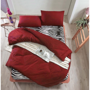 Set lenjerie de pat cu cearșaf pentru pat dublu Hermine, 200 x 220 cm