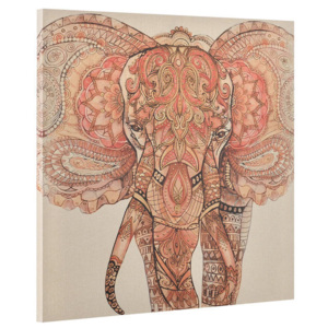 Fotografie de perete decorativa - elefant Model 3- imprimat panza in, cu rama ascunsa - 90x90x3,8cm