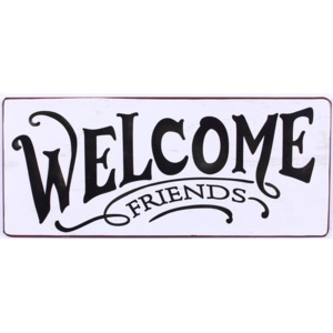Semn metalic 30,5 x 13 cm "Welcome Friends"