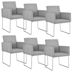 Set 6 scaune design- gri deschis