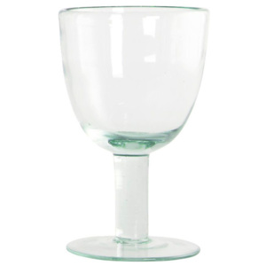 Pahar vin alb lucrat manual din sticla transparent H2O House Doctor