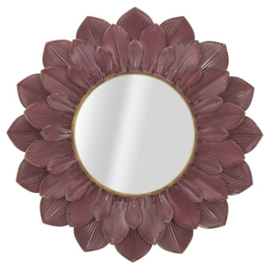 Oglinda decorativa Glam Bordeaux, Ø 100 cm