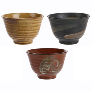 Set 3 boluri ceramice 12,5 cm Japanese Matcha HK Living