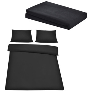Jersey cearceaf impermeabil (180 x 200 x 210cm) - cearceaf patura (200x200cm) negru
