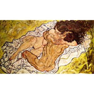 The Embrace, 1917 Reproducere, Egon Schiele