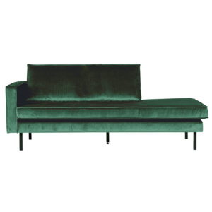 Canapea verde din catifea Rodeo Daybed Left Be Pure Home