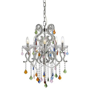Candelabru din sticla colorata cu 5 becuri Caramel Markslojd