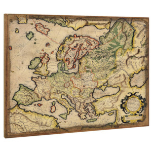 Design fotografie de perete - Harta Europei - cu rama - 60x80x2,8cm