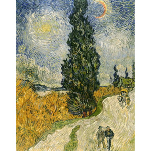 Road with Cypresses, 1890 Reproducere, Vincent van Gogh