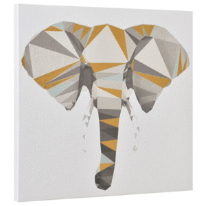 Design fotografie de perete imprimata pe hartie pergament - elefant - cu rama ascunsa - 40x40x2,8cm